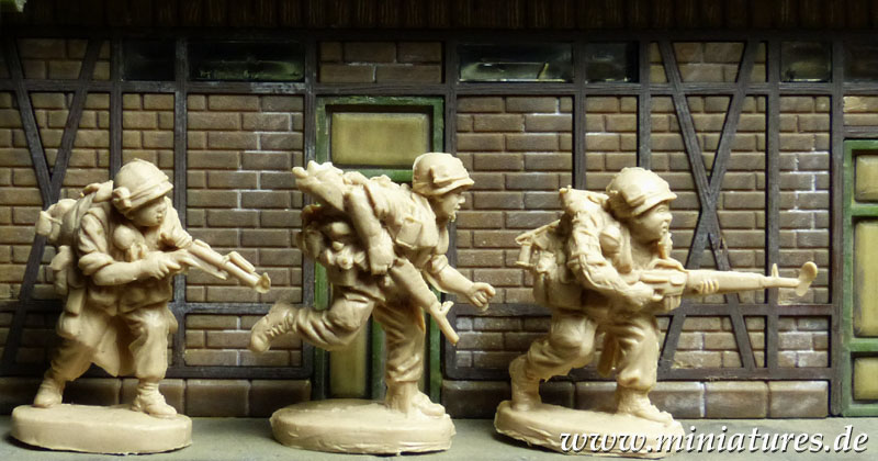 US Infantry in Vietnam with M79 grenade launcher, and M16 assault rifles.