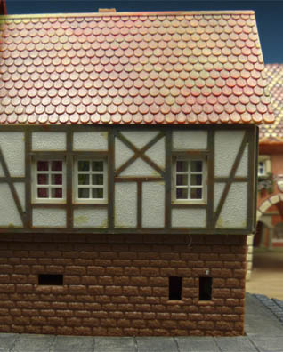 Half-timbered house astride the town wall, 1:87 H0 Faller B-924 / 109924.