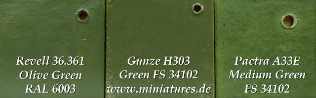 Federal Standard Color 34102 Green, Gunze Sangyo Aqueous H303.