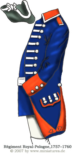 115th Régiment Allemand, Royal-Pologne, Seven Years’ War, 1757–1760.
