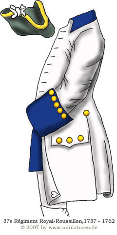 French 51st Infantry Regiment de Reding, Seven Years’ War, 1756–1763