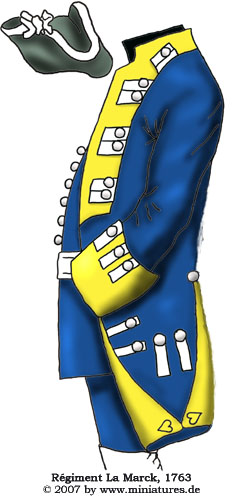 66th Régiment d’Infanterie de La Marck, Seven Years’ War, 1763.