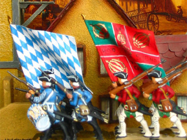 French 92nd Régiment d’Infanterie Bulkeley, 40 mm Miniatures Prince August.