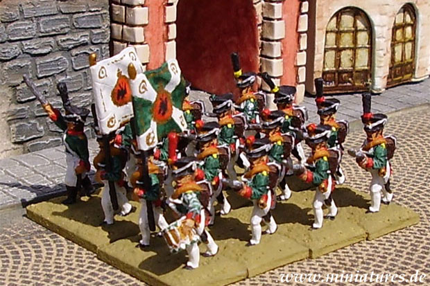 Estonian Infanterie of the Kexholm Regiment of the Russian Army advancing.