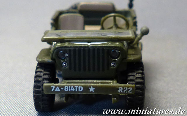 Front marker lights on a Cararama Willys Jeep.