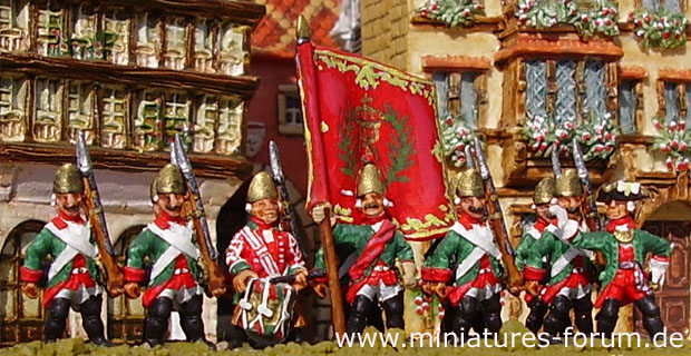 Saxon Fusiliers von Rochow, 15 mm Miniatures Essex.