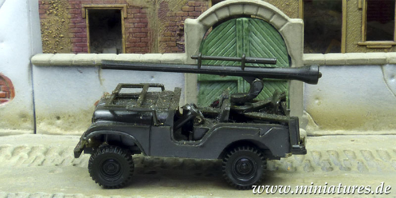 106 mm Recoilless Rifle M40 on Willys MD, 1:87 H0 ROCO 145.